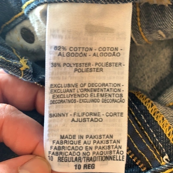 Denizen from Leviโs blue wash skinny girls jeans size 10 regular - Picture 9 of 13